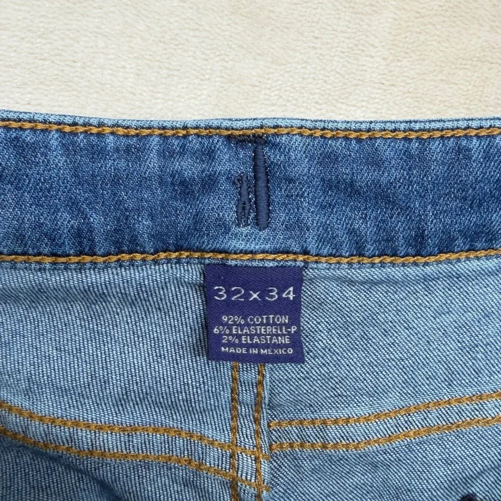 Johnnie-O Straight Leg Jeans Mens 32x34 Blue Medium Wash‎ Stretch Denim Pants
